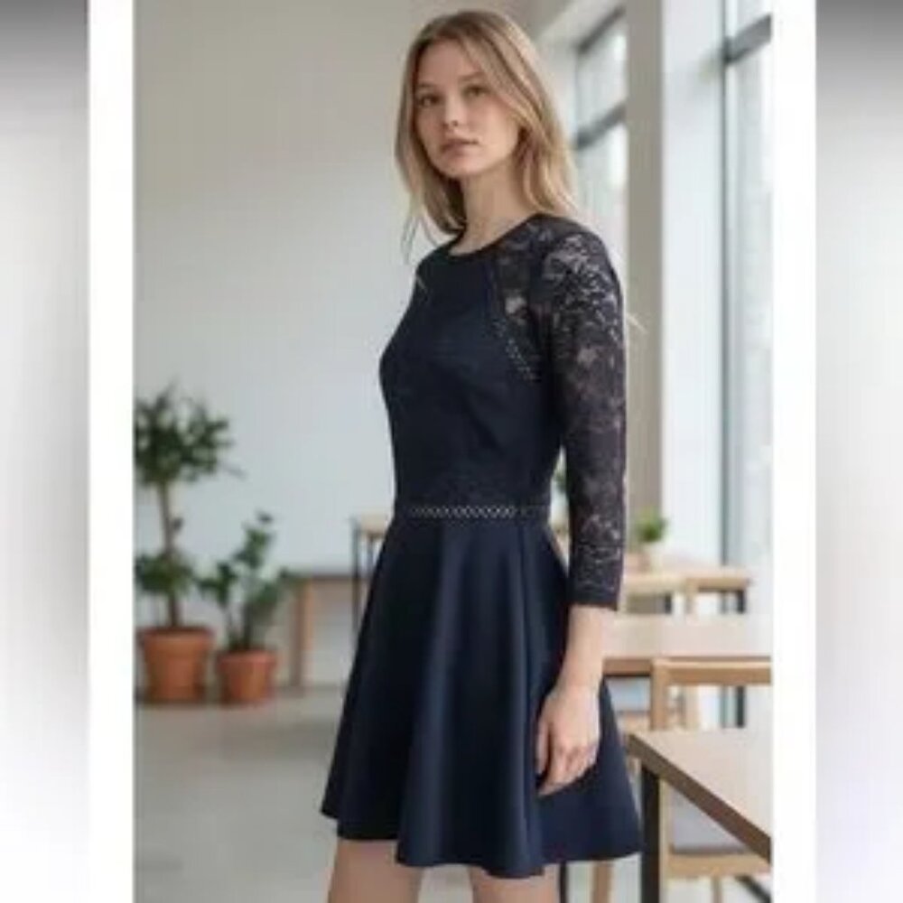 City Studio Dress, Navy blue